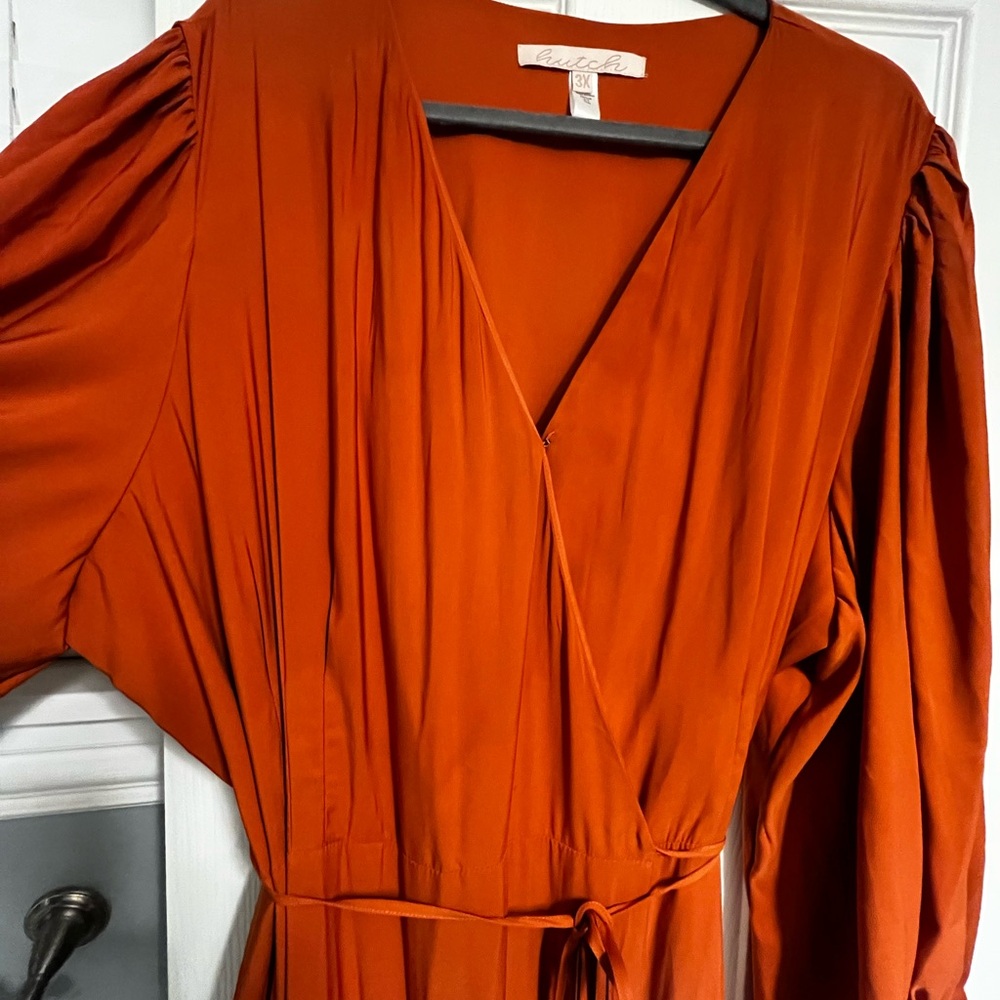 Hutch Terracotta Wrap Dress - Anthropology